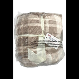 Berkshire Velvetsoft Print 60x70 Throw Natural